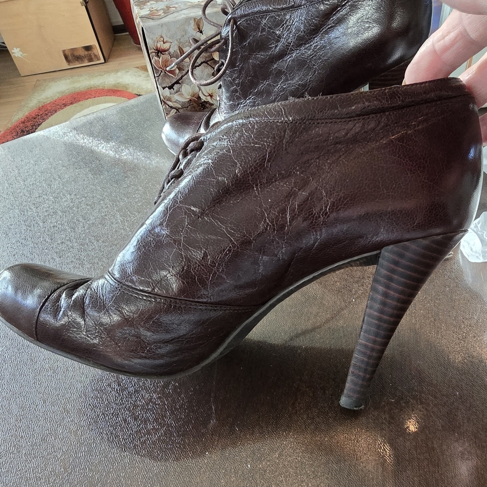 Enzo Angiolini Dark Brown Heeled Boots